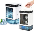 Klimatyzator przenośny – klimatyzator mobilny, 2PCS, 900 ml, Biały – oświetlenie LED, USB, 2PCS klimatyzator, duży zbiornik – tłumik