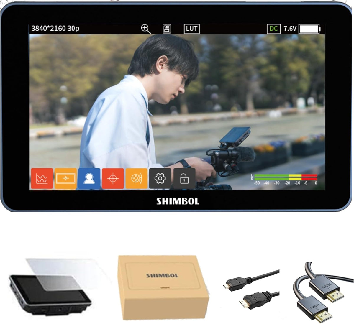Akcesoria Shimbol – HDR/1200, 5 cali, 3,5 W, Czarny – monitor HDR / 1200, 1920 × 1080, dotyk, efekt 3D – 4K UHD, profesjonalny