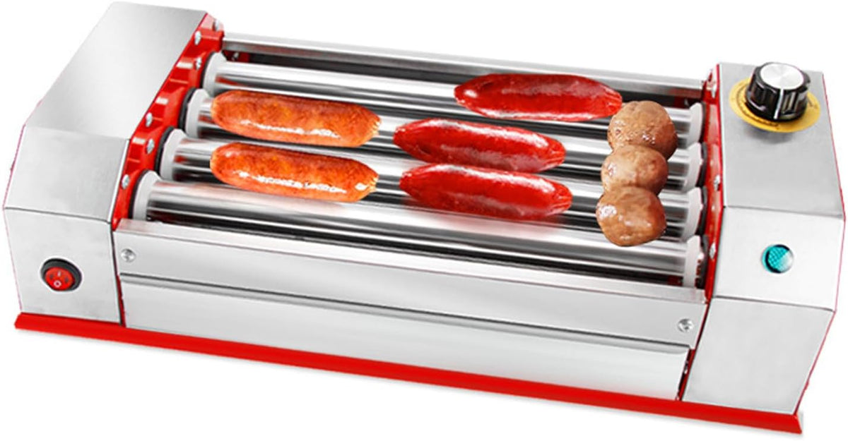 Grill SaryEdge, Srebrny, stal nierdzewna – Maszyna do owania, Hot Dogs maszyna, Strona