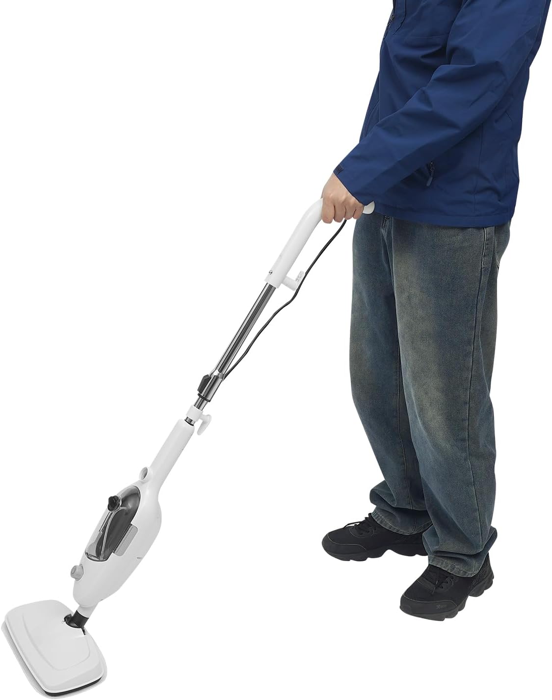 Grzejnik elektryczny SuhoFutus, 1300 W – 450 ml, 120 x 29 cm, Czarny, myjka parowa – duży zbiornik, wielofunkcyjna miotła parowa 1300 w 1