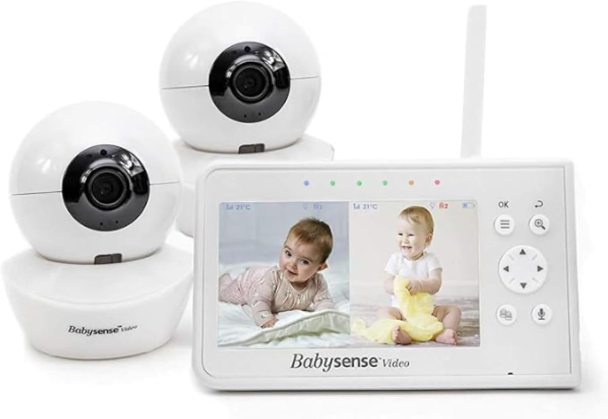 Monitory wideo Babysense, 300 m – Czarny, Monitor, funkcja PTZ