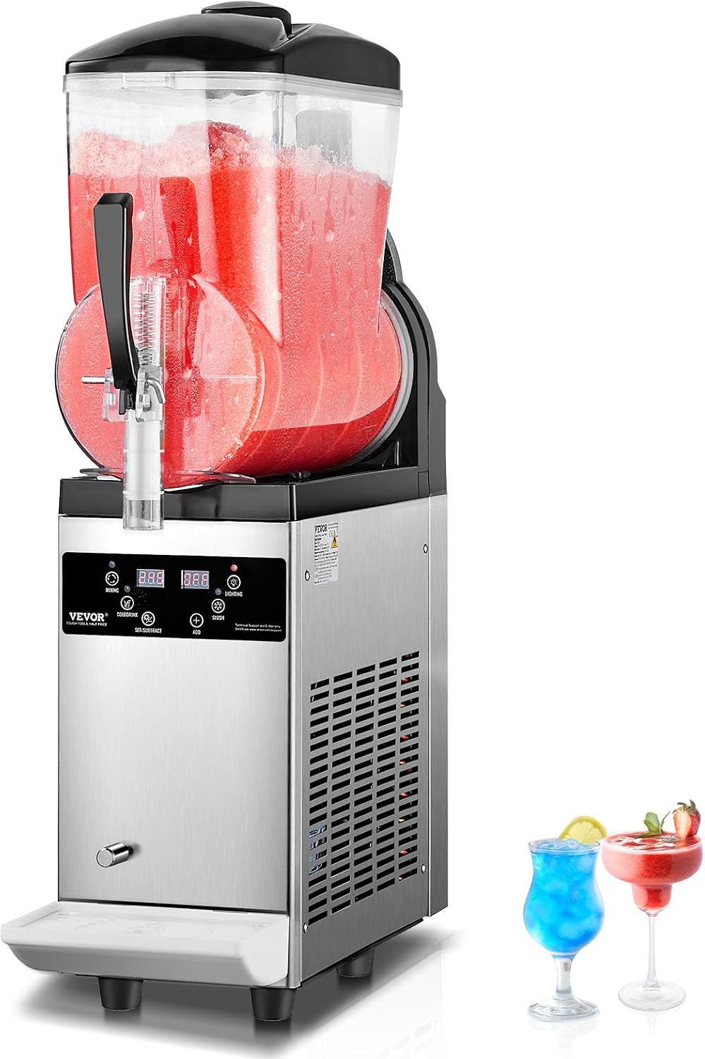 Ekspres do kawy VEVOR – 12 l, Srebrny, Napoje Maszyna, Granit Maszyna – Dystrybutor, Drink dispensor fontanna, Elektryczna, 48 Cups