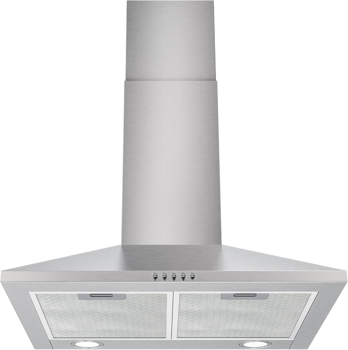 FIREGAS Okap kuchenny, 60 cm – 1,5 W, Srebrny, stal nierdzewna, oświetlenie LED – 368m3 / h, 3 prędkości, montaż ścienny, 368m3