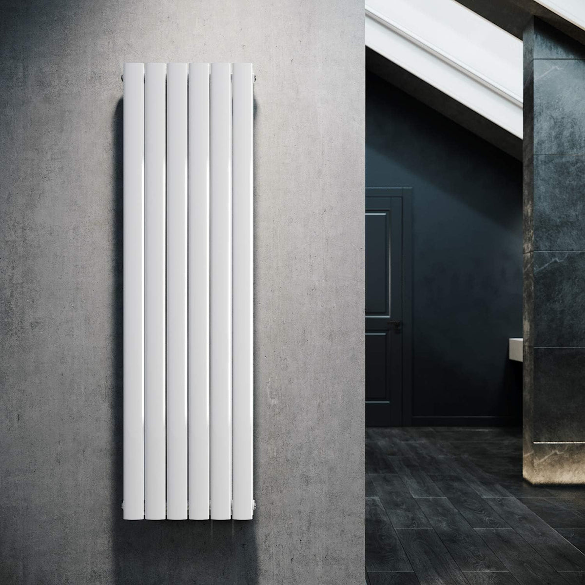 ELEGANT Grzejniki, 1600 x 462 mm – 1240 W, Biały, stal nierdzewna, Designerski grzejnik płaski – pionowy grzejnik łazienkowy, grzejnik panelowy