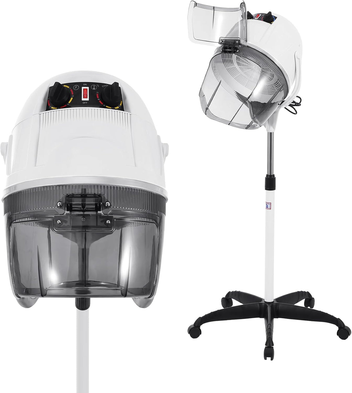 Suszarka do włosów TRY-YEAN, 1050 W, 128 cm – 240 V, Czarny, regulowana wysokość, 60min Kask – licznik, dekoracja pokoju dziennego, profesjonalne