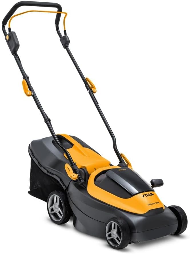 Kosiarki rotacyjne STIGA, 20 V – 2 Ah, 550 W, Żółty/Czarny, składana konstrukcja – praca bezprzewodowa