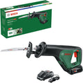 Bosch Piły posuwno-zwrotne – 2,5 Ah, 18 V, Czarny/Zielony, oświetlenie LED – Akumulatorowa piła szablasta AdvancedRecip 18 (akumulator 2,5 Ah